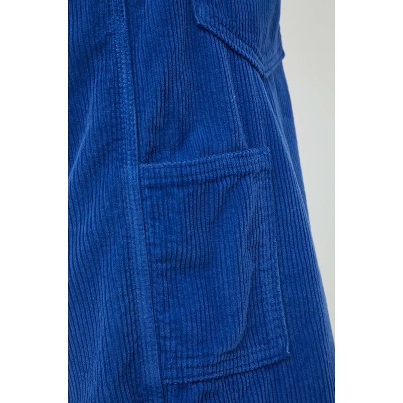 Manšestrové kalhoty Levi's pánské, modrá barva, ve střihu cargo