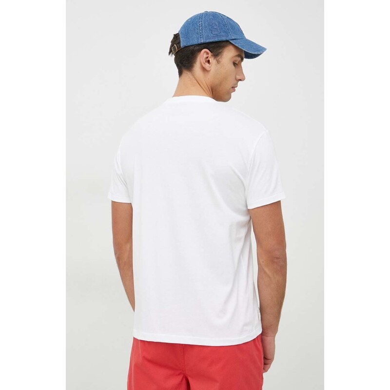 Bavlněné tričko Polo Ralph Lauren , bílá barva, s aplikací