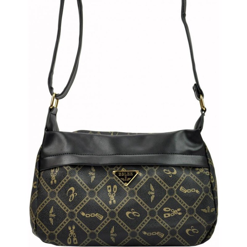 ESLEE Podélná dámská crossbody kabelka černá 75423231