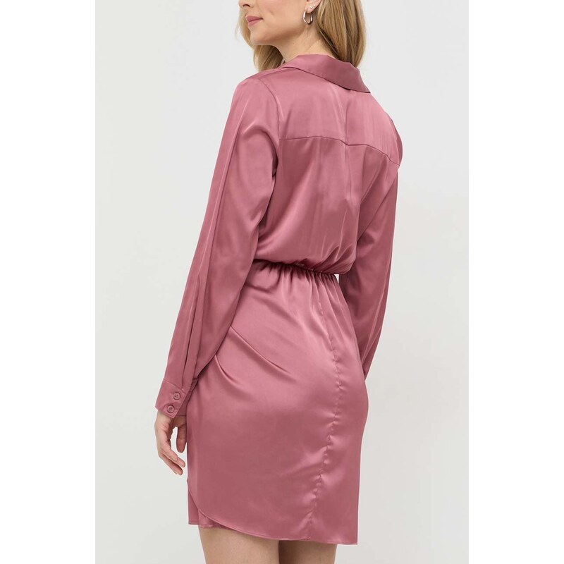 Šaty Guess AYLA růžová barva, mini, W2BK83 WF1T2