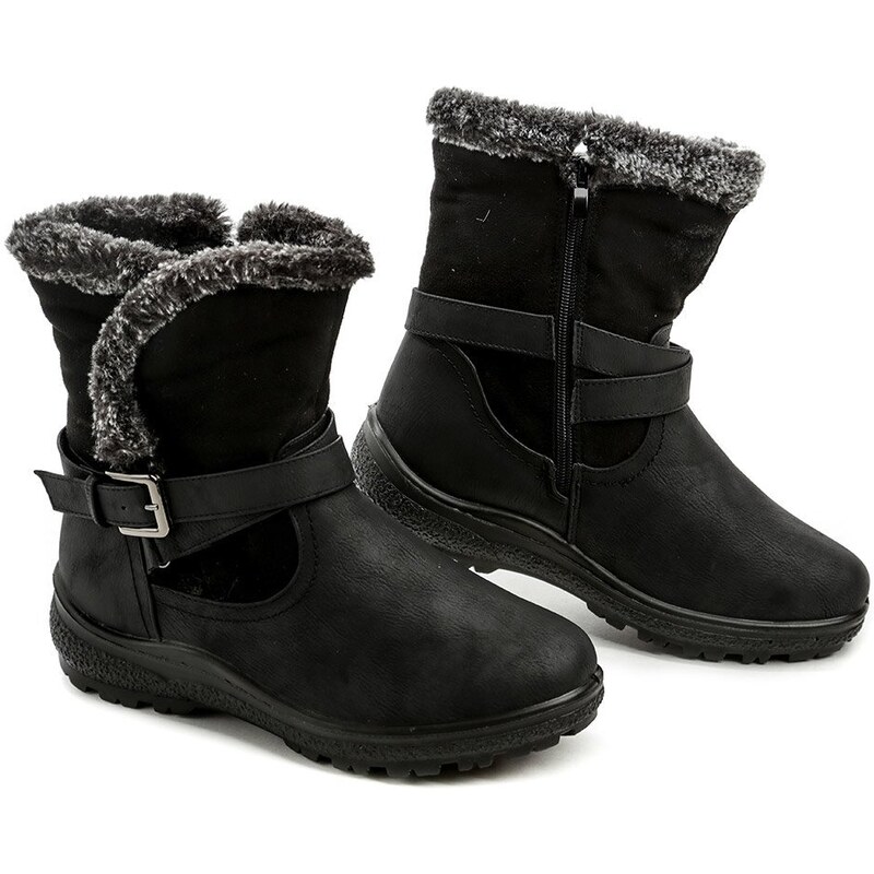Scandi 262-0166-A1 černé dámské zimní boty
