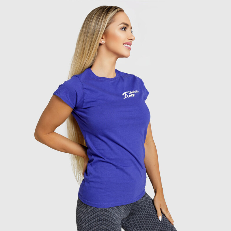 Dámské fitness tričko Iron Aesthetics Fit, modré