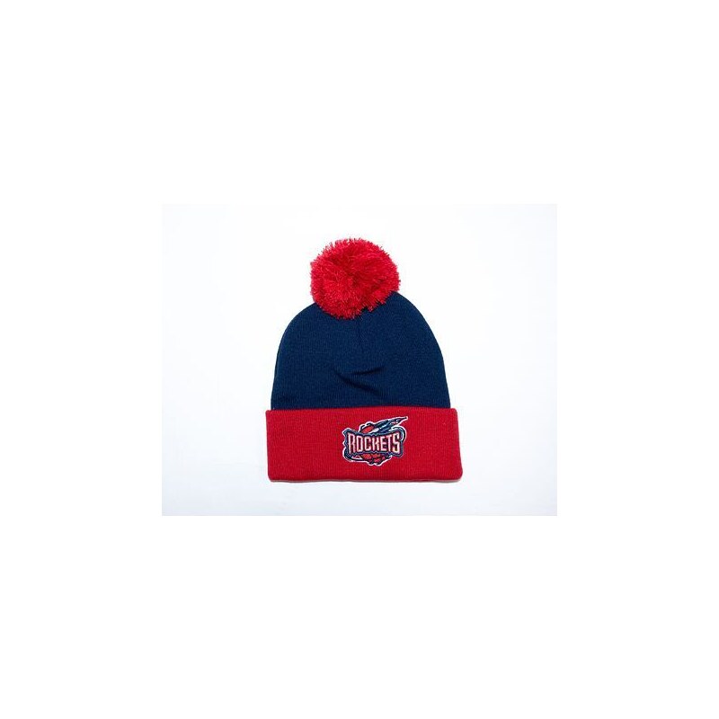 Kulich Mitchell & Ness TWO TONE POM BEANIE HWC Houston Rockets Blue