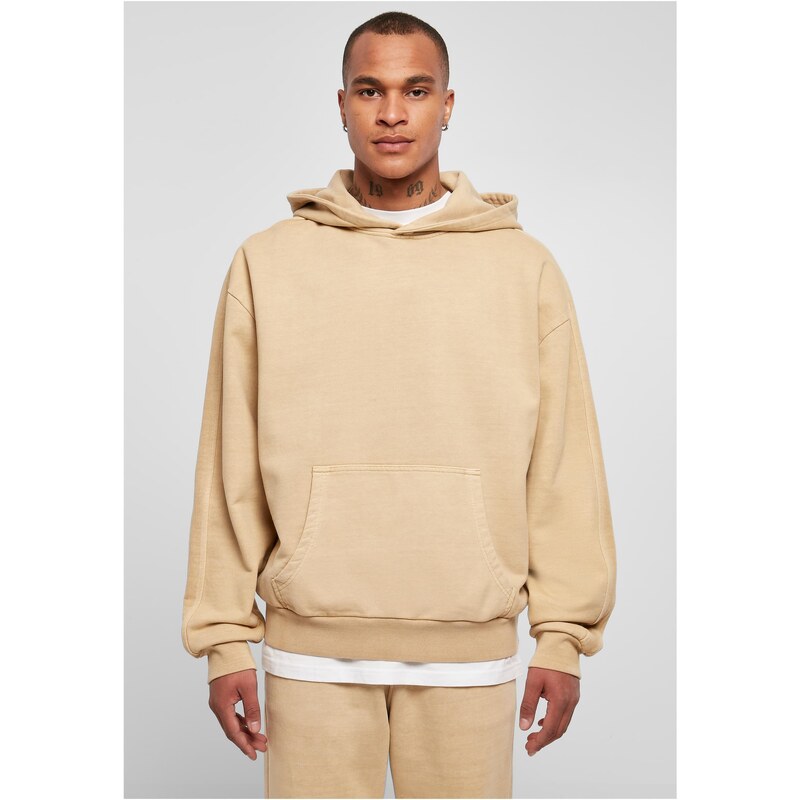 Urban Classics Heavy Terry Garment Dye Hoody unionbéžová