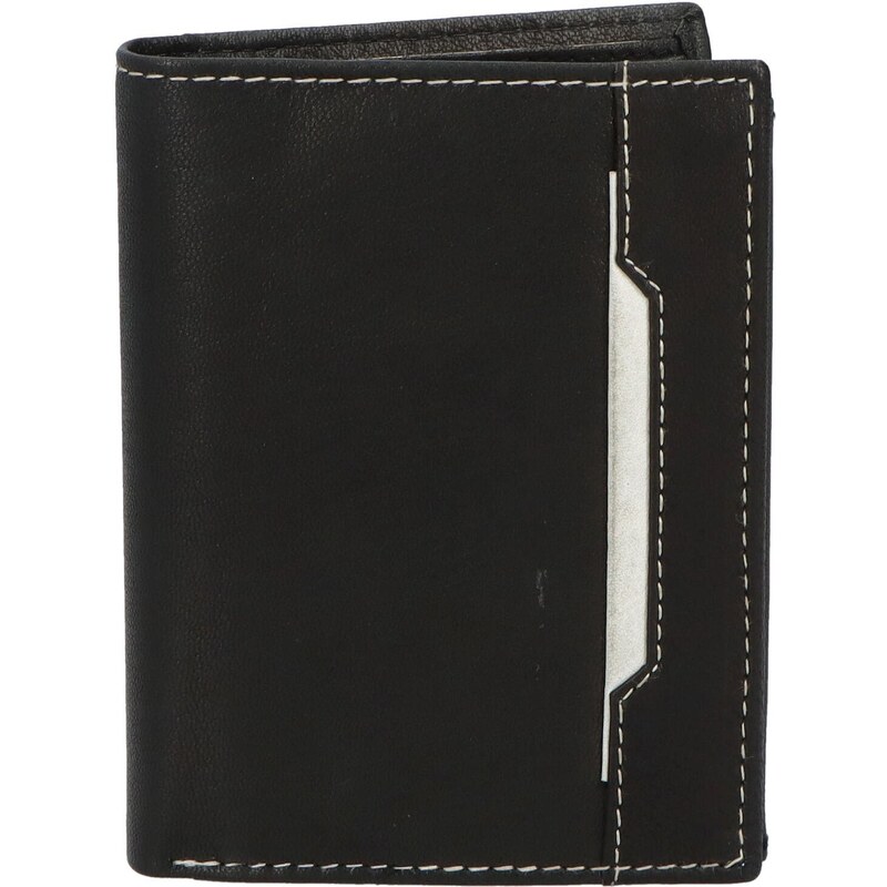 Pánská kožená peněženka černo/bílá - Diviley Farrons bílá