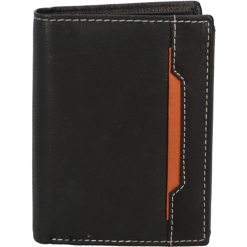 Pánská kožená peněženka černo/koňaková - Diviley Farrons koňak