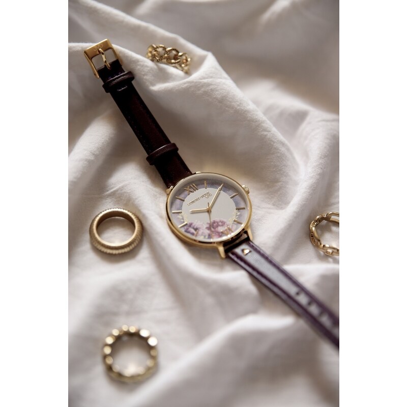 Sunday Rose dámské designové hodinky Enchanted Midnight Sky Leather