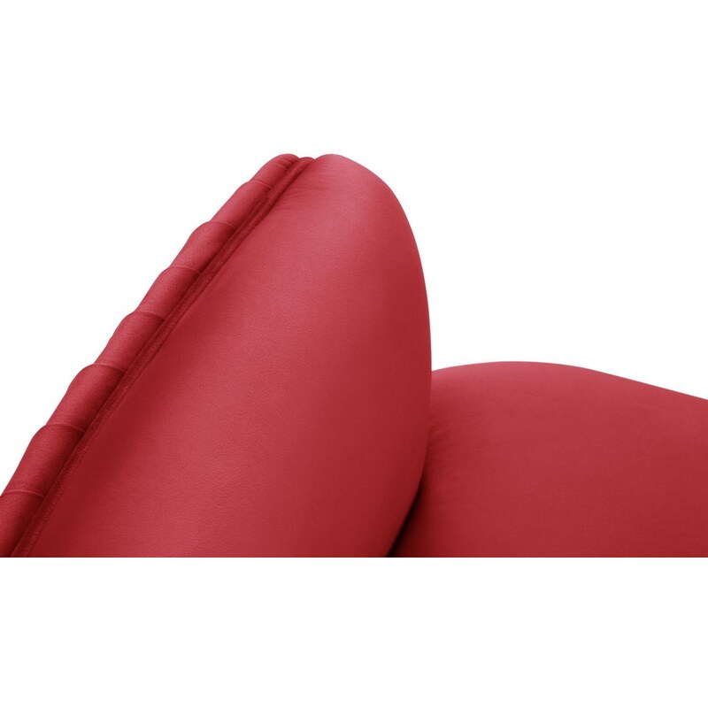 Červená sametová dvoumístná pohovka MICADONI Moss 179 cm