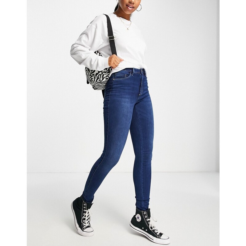ONLY Royal high waisted skinny jeans in mid blue 89661800
