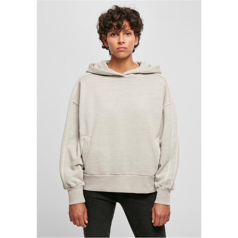 Urban Classics Dámský Heavy Terry Garment Dye Hoody teplá šedá