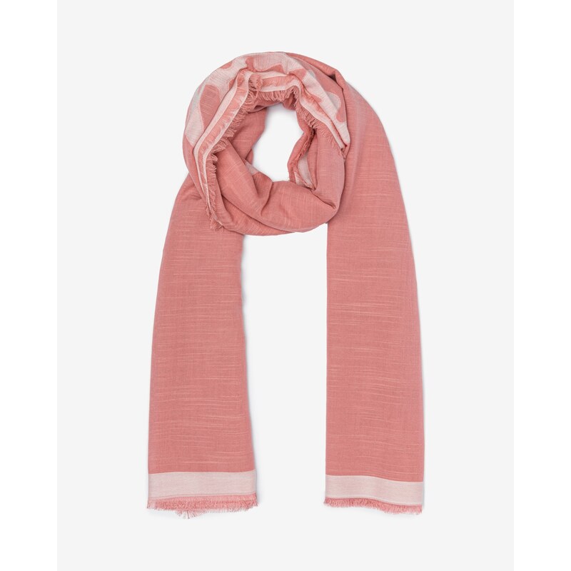 Růžový dámský šátek Tommy Hilfiger Signature - Dámské