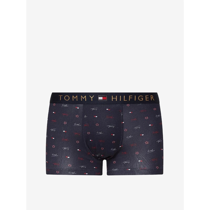 Sada modrých pánských vzorovaných boxerek a ponožek Tommy Hilfiger Unde - Pánské