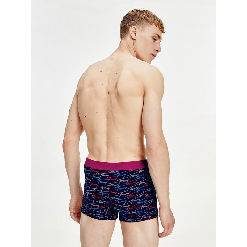 Tmavě modré pánské vzorované boxerky Tommy Hilfiger Underwear - Pánské