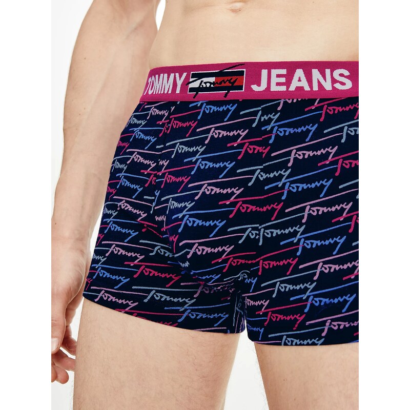 Tmavě modré pánské vzorované boxerky Tommy Hilfiger Underwear - Pánské