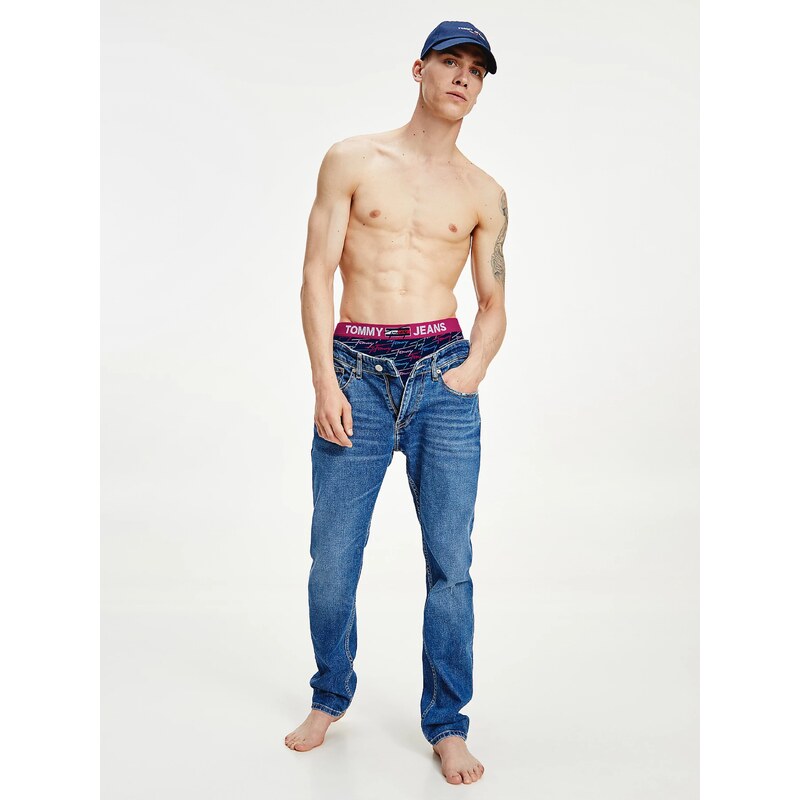 Tmavě modré pánské vzorované boxerky Tommy Hilfiger Underwear - Pánské