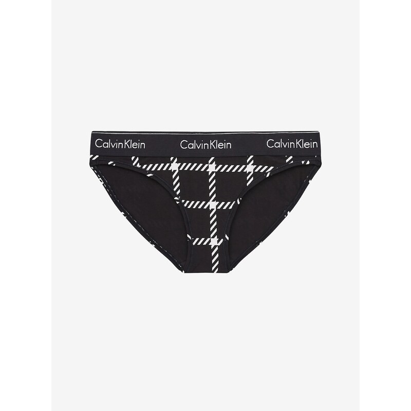 Bílo-černé kostkované kalhotky Calvin Klein Underwear - Dámské