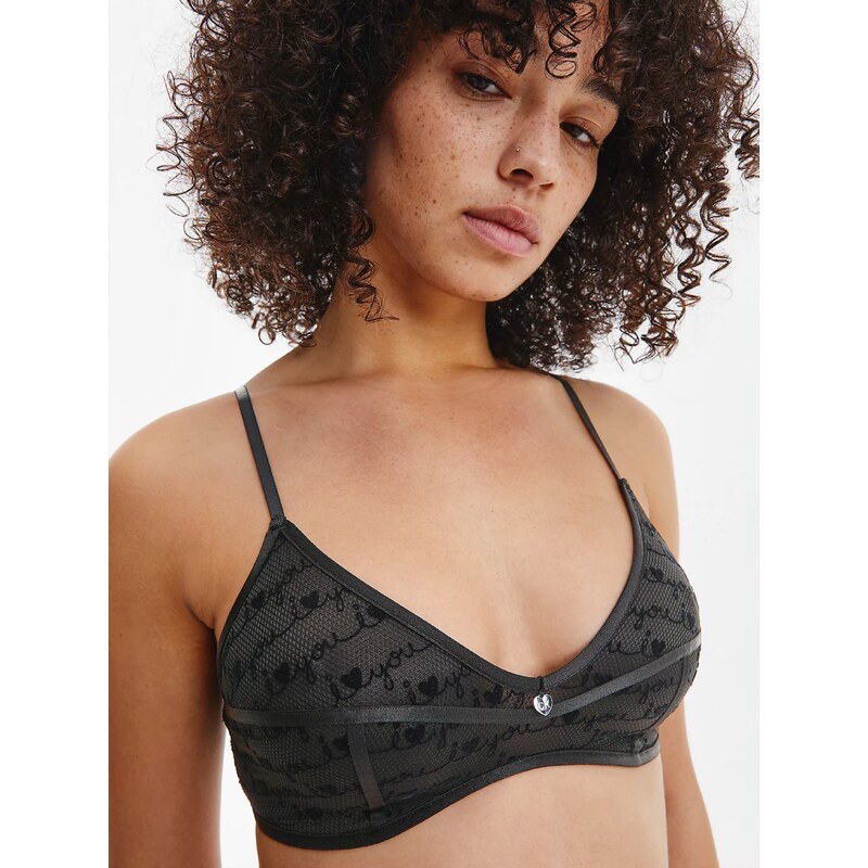 Černá vzorovaná podprsenka Calvin Klein Underwear - Dámské