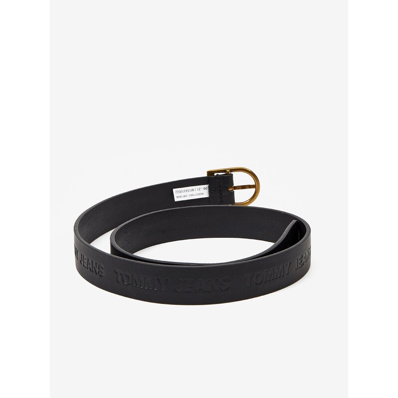 Tommy Hilfiger Černá dámský kožený pásek Tommy Jeans Logo Fashion Belt - Dámské