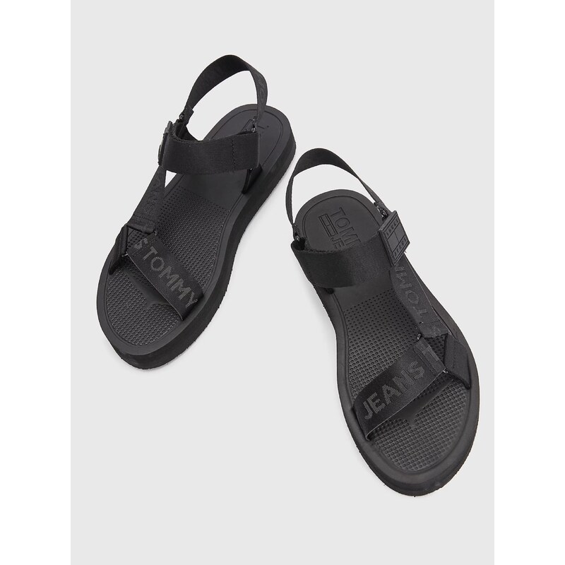 Černé pánské sandály Tommy Hilfiger - Pánské
