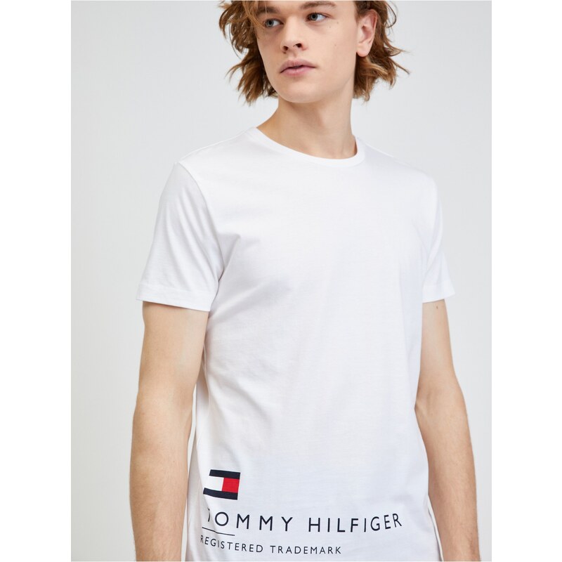 Bílé pánské tričko Tommy Hilfiger - Pánské