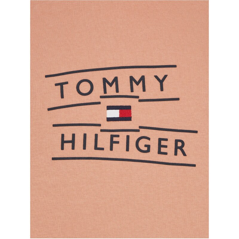 Meruňková pánská mikina s kapucí Tommy Hilfiger - Pánské