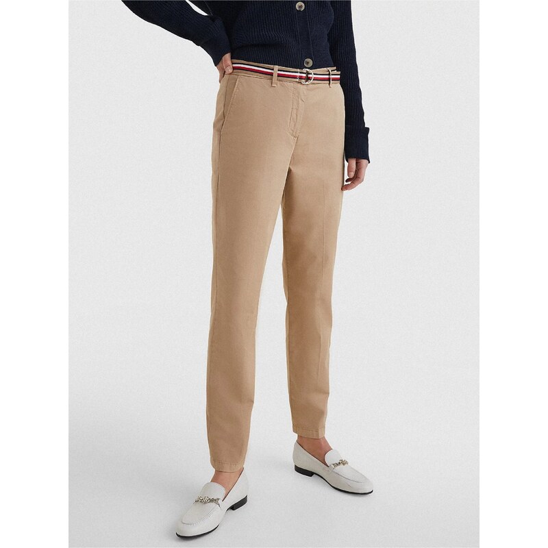 Béžové dámské chino kalhoty Tommy Hilfiger Hailey - Dámské 107051292