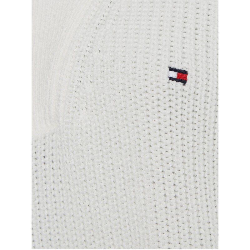Bílý dámský svetr s límcem Tommy Hilfiger - Dámské