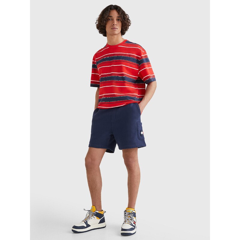 Tommy Hilfiger Tmavě modré pánské teplákové kraťasy Tommy Jeans - Pánské