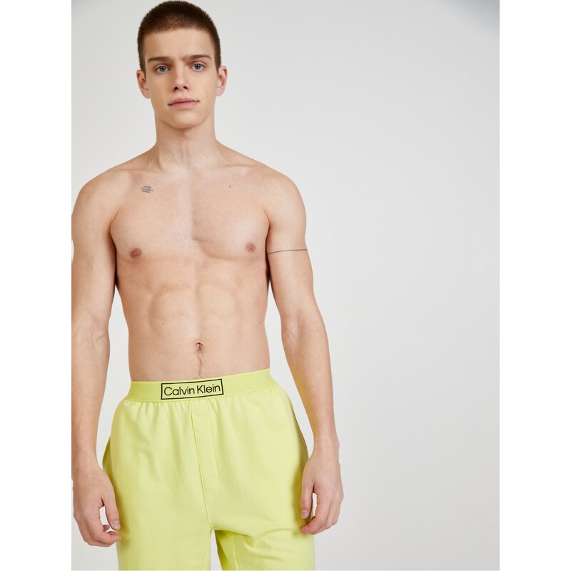 Žluté pánské kraťasy Calvin Klein Underwear - Pánské