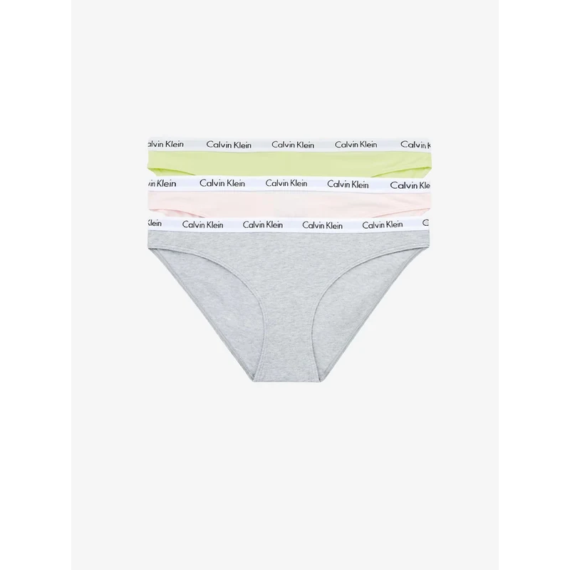 Calvin Klein Underwear Sada tří kalhotek v šedé, růžové a zelené barvě Calvin  Klein - GLAMI.cz