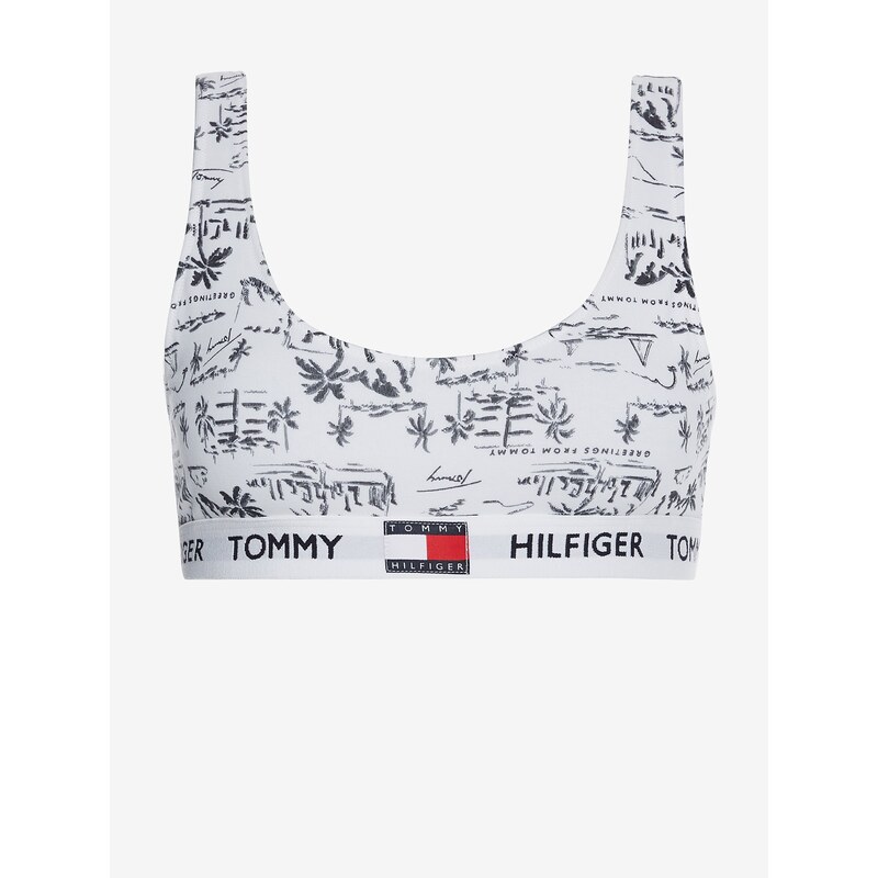 Černo-bílá vzorovaná podprsenka Tommy Hilfiger Underwear - Dámské