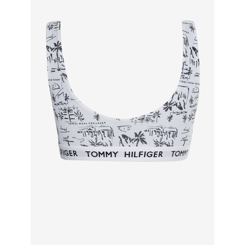 Černo-bílá vzorovaná podprsenka Tommy Hilfiger Underwear - Dámské