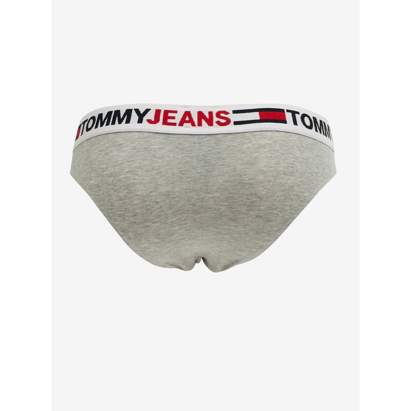 Tommy Hilfiger Světle šedé dámské žíhané kalhotky Tommy Jeans - Dámské