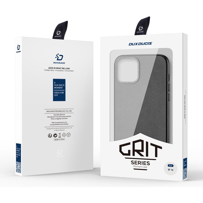 Ochranný kryt na iPhone 14 - DuxDucis, Grit with MagSafe Black