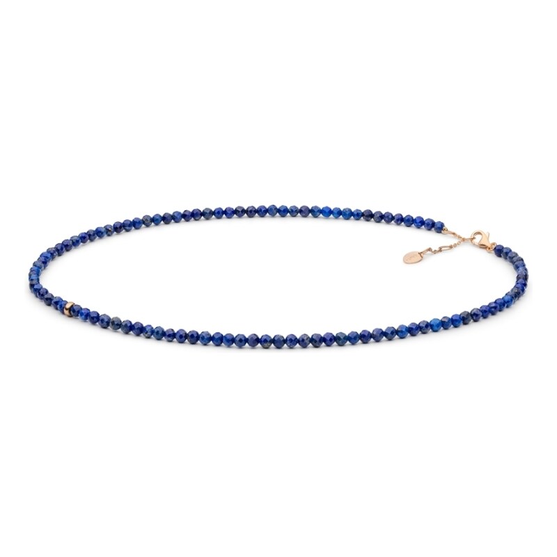 Gaura Pearls Luxusní náhrdelník s Lapis Lazuli Marcia - stříbro 925/1000