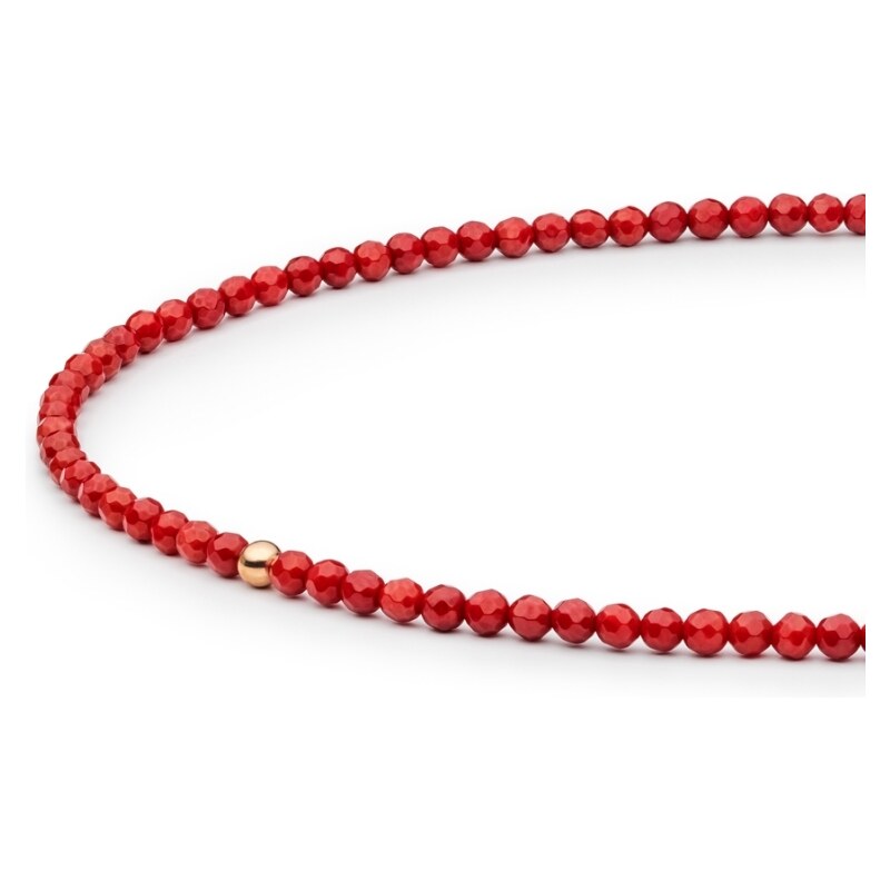 Gaura Pearls Luxusní náhrdelník s pravými korály Patricia - stříbro 925/1000