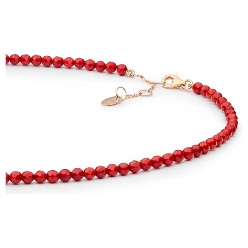 Gaura Pearls Luxusní náhrdelník s pravými korály Patricia - stříbro 925/1000