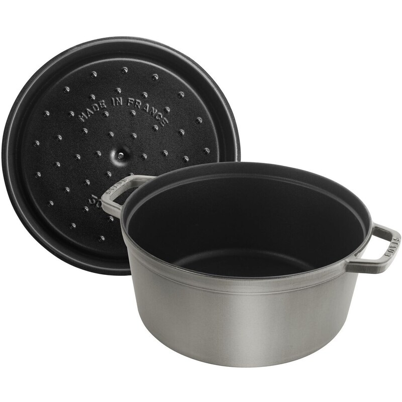 Staub Cocotte hrnec kulatý 30 cm/8,35 l šedý, 1103018