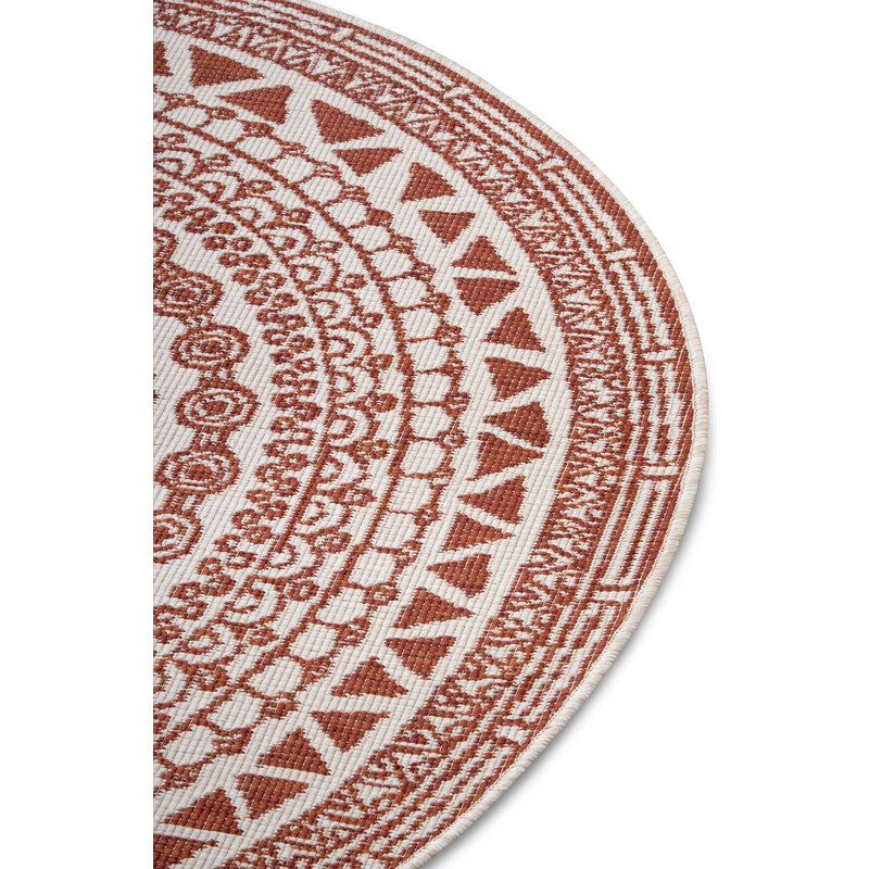 NORTHRUGS - Hanse Home koberce Kusový koberec Twin Supreme 105427 Coron Cayenne kruh – na ven i na doma - 200x200 (průměr) kruh cm