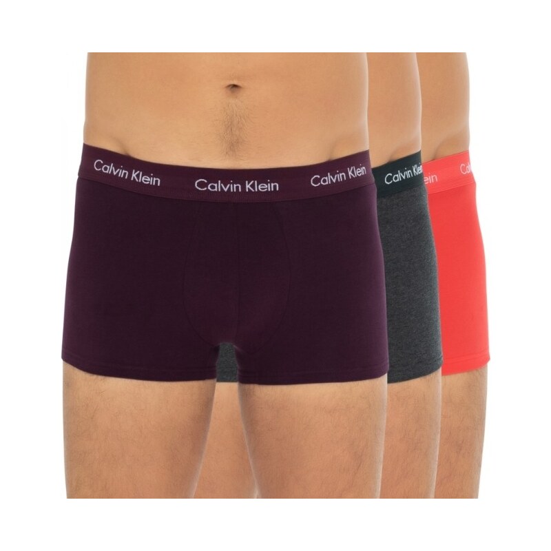 Pánské boxerky 3 pack U2664G 6GO mix barev - Calvin Klein