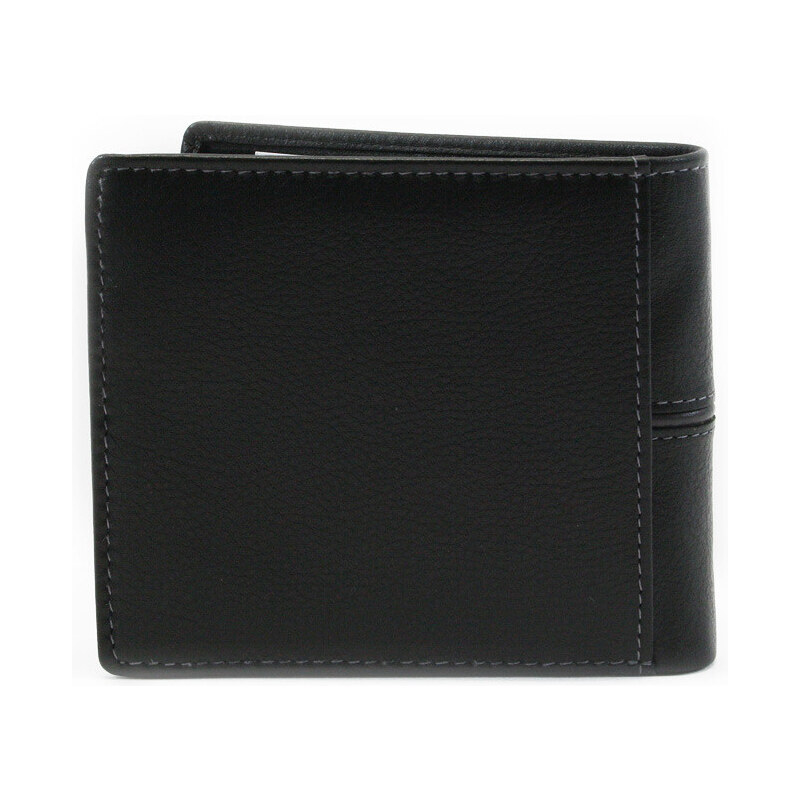 Černošedá pánská kožená peněženka Germund