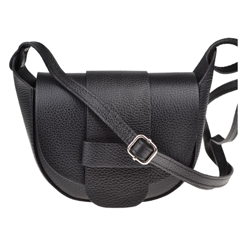 Černá kožená italská crossbody kabelka Roberta Nera NovaKabelka.cz 75505322