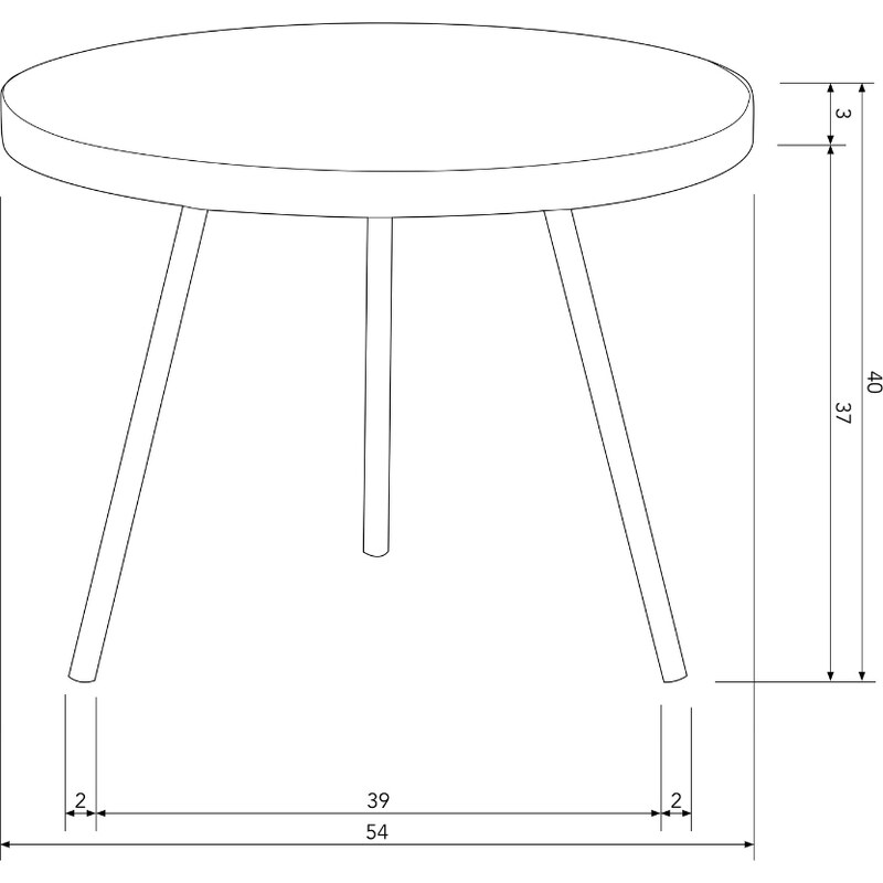Hoorns Teakový konferenční stolek Max 54 cm