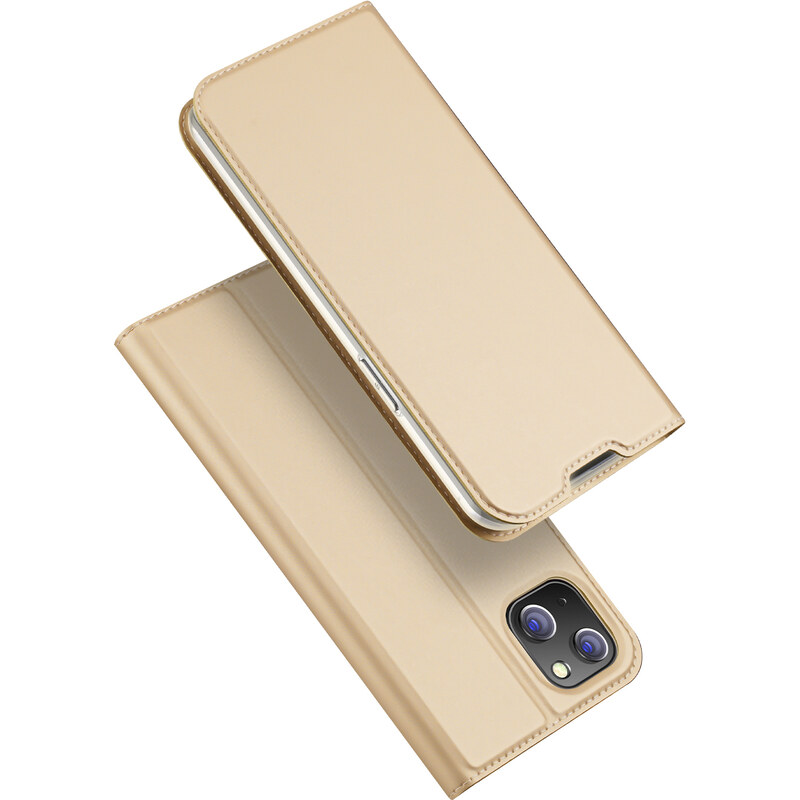 Knížkové pouzdro pro iPhone 14 PLUS - DuxDucis, SkinPro Gold