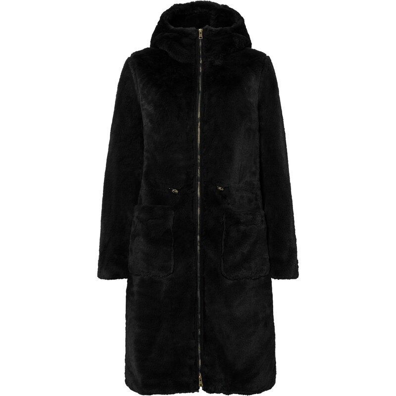 bonprix Kabát z umělé kožešiny Černá