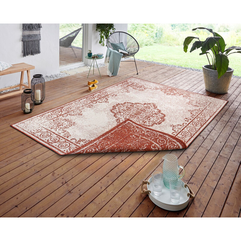 NORTHRUGS - Hanse Home koberce Kusový koberec Twin Supreme 105422 Cebu Cayenne – na ven i na doma - 120x170 cm