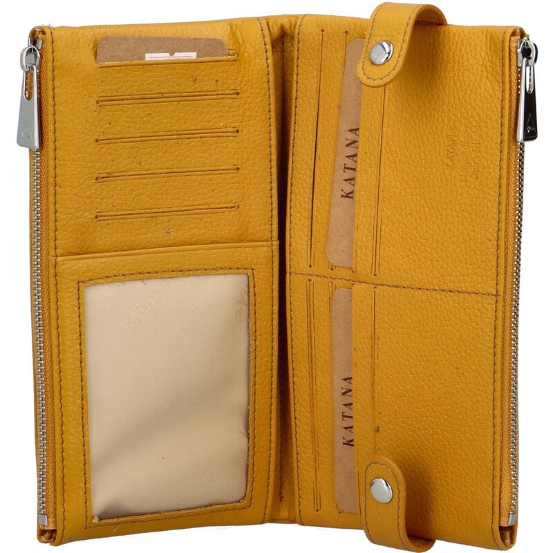 Dámská kožená peněženka žlutá - Katana Mullina žlutá
