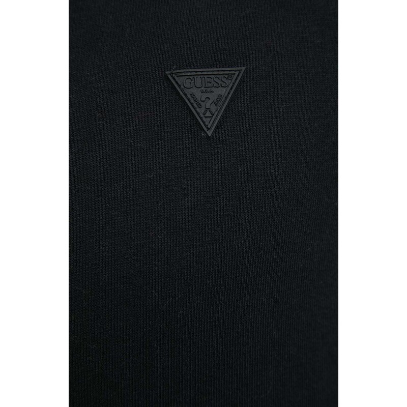Mikina Guess ALDWIN pánská, černá barva, s kapucí, melanžová, Z2YQ28 K9V31