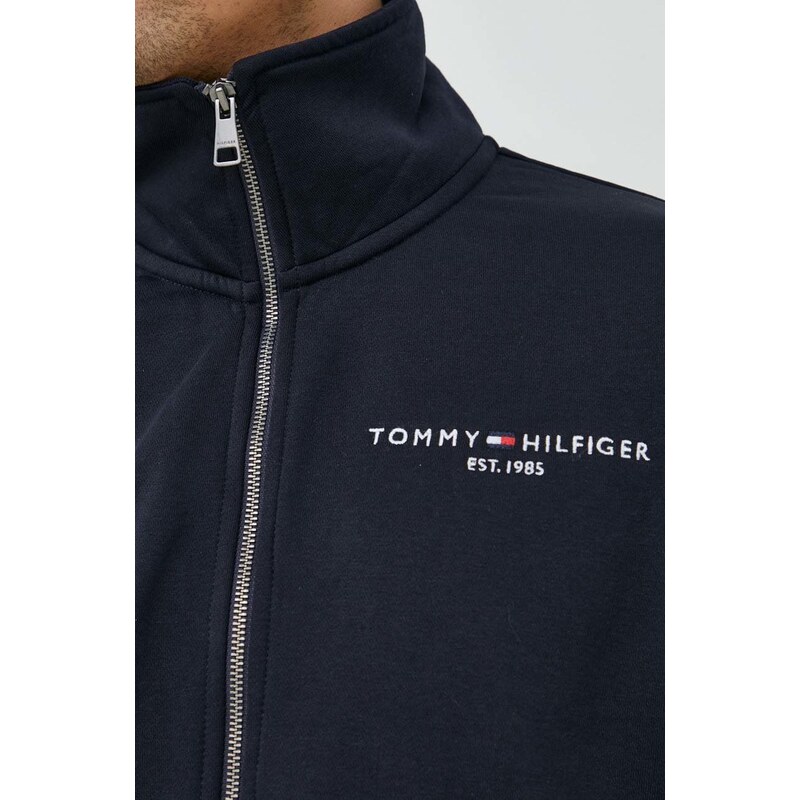 Mikina Tommy Hilfiger pánská, tmavomodrá barva, s aplikací