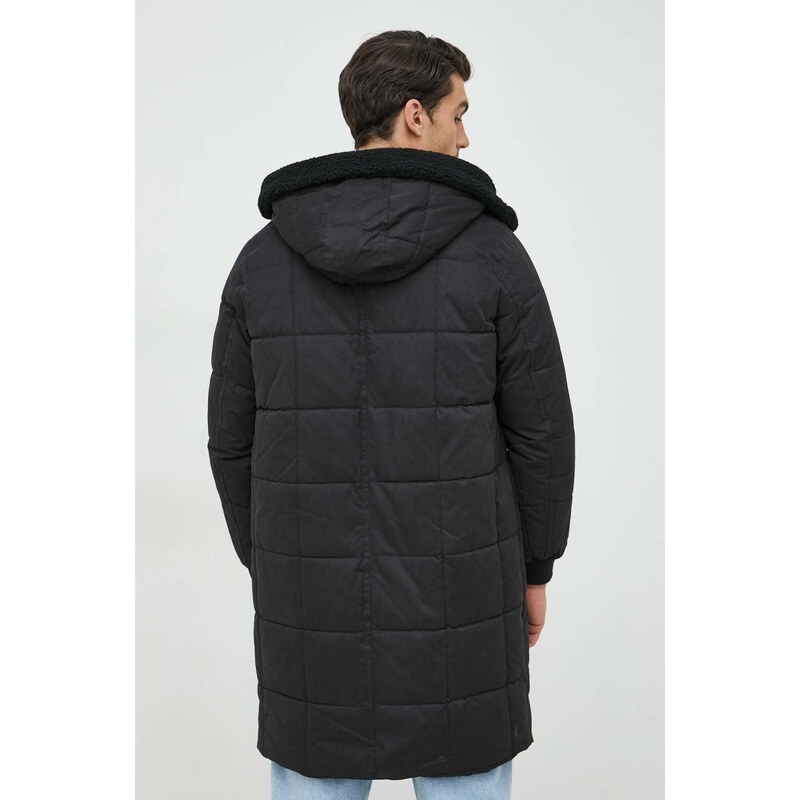 Parka Pepe Jeans Jaden pánská, černá barva, zimní